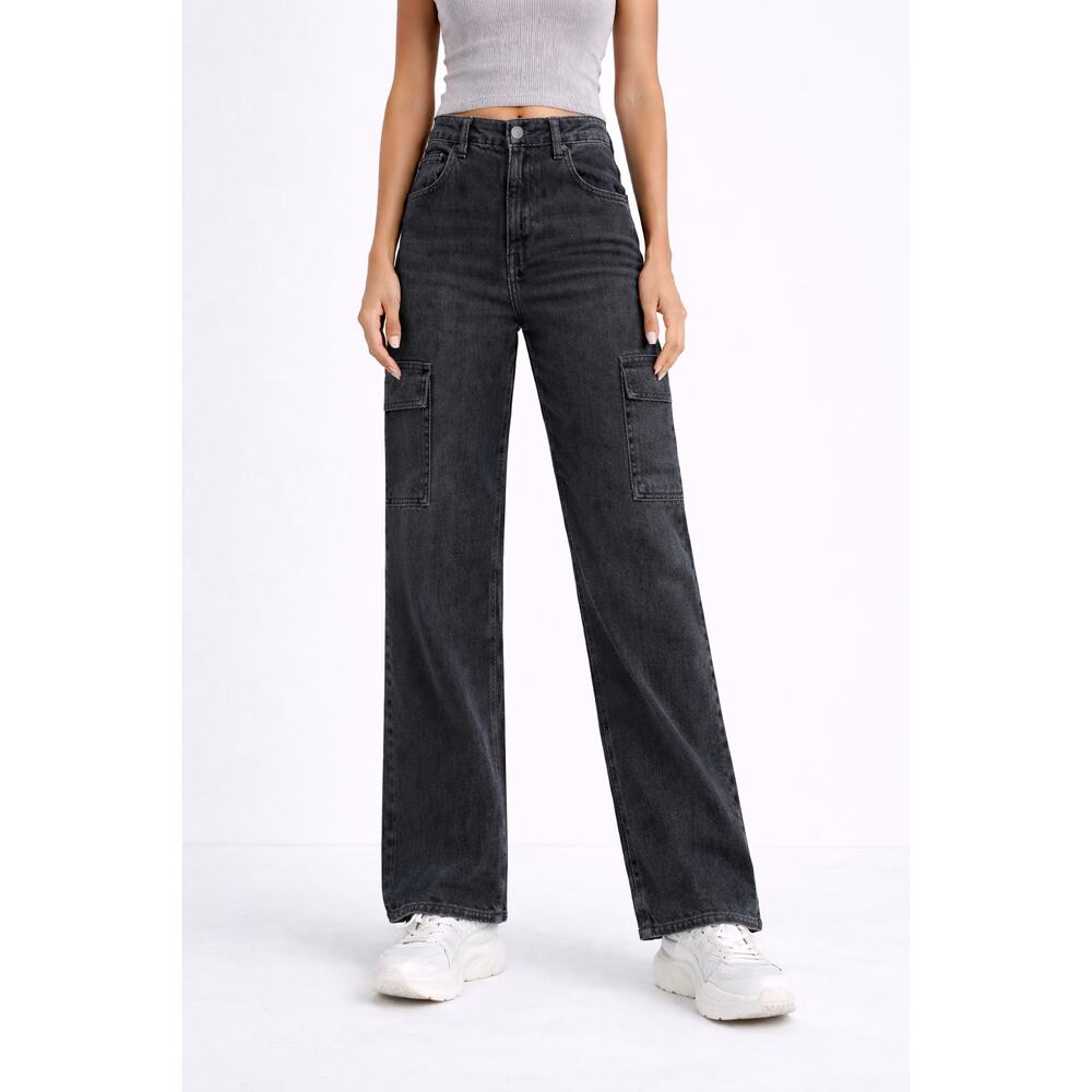 MSRP $85 ✨ JDB Black Denim Cargo-Style Jeans – Size 25 | Side Pockets ✨QUICKSHIP